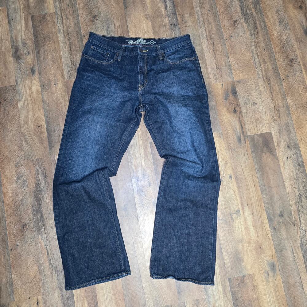 Old Navy Men's Bootcut Jeans Dark Wash Blue Denim [36/34]